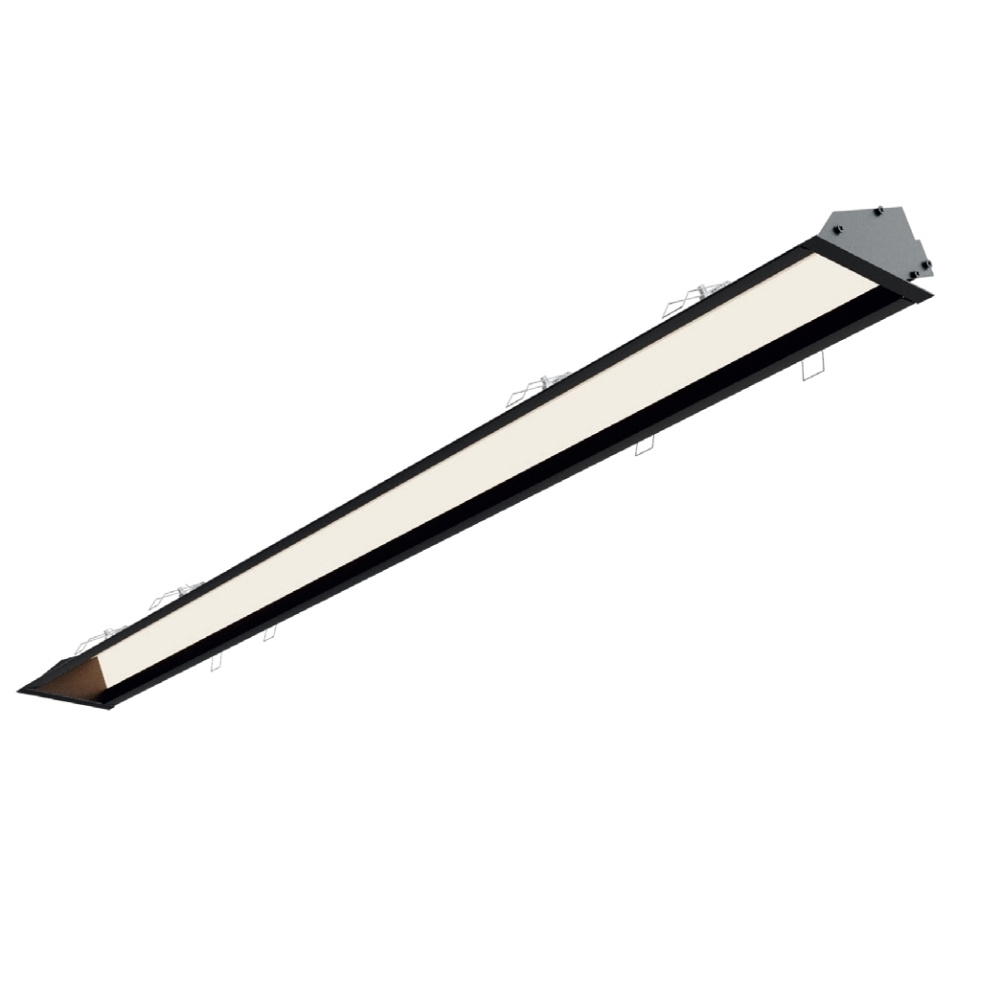 PERFIL EMBUTIR WALL WASHER PRETO 1 METRO - LUMINATTI