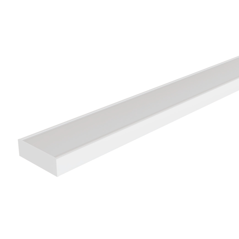 PERFIL SOBREPOR NANO 30MM BRANCO DIFUSOR BRANCO 2 METROS - LUMINATTI
