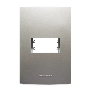 PLACA 4X2 PARA 1 POSTO COM SUPORTE TITANIUM CLASS - ALUMBRA INOVA PRO