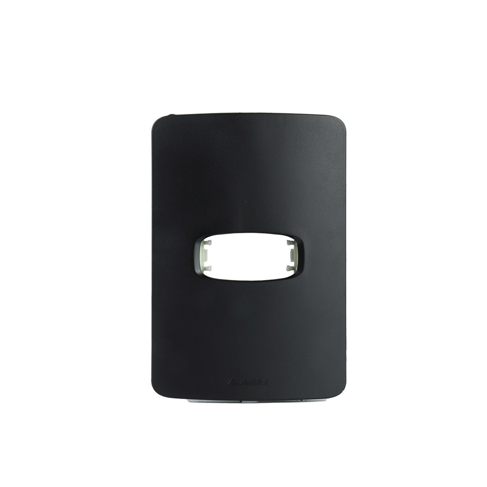 PLACA 4X2 PARA 1 POSTO HORIZONTAL COM SUPORTE PRETO GRACIA MAXX - ALUMBRA