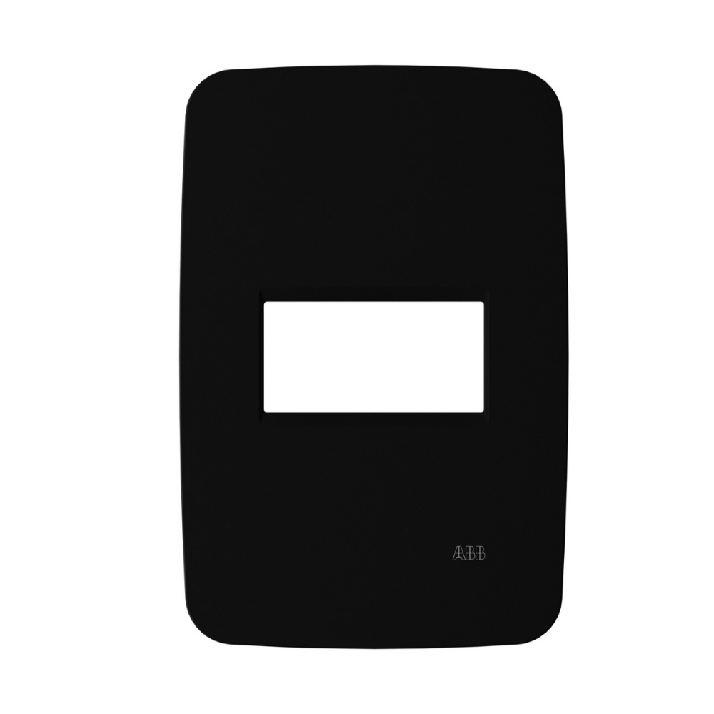 PLACA 4X2 PARA 1 POSTO PRETO SEM SUPORTE ORIGEN - ABB