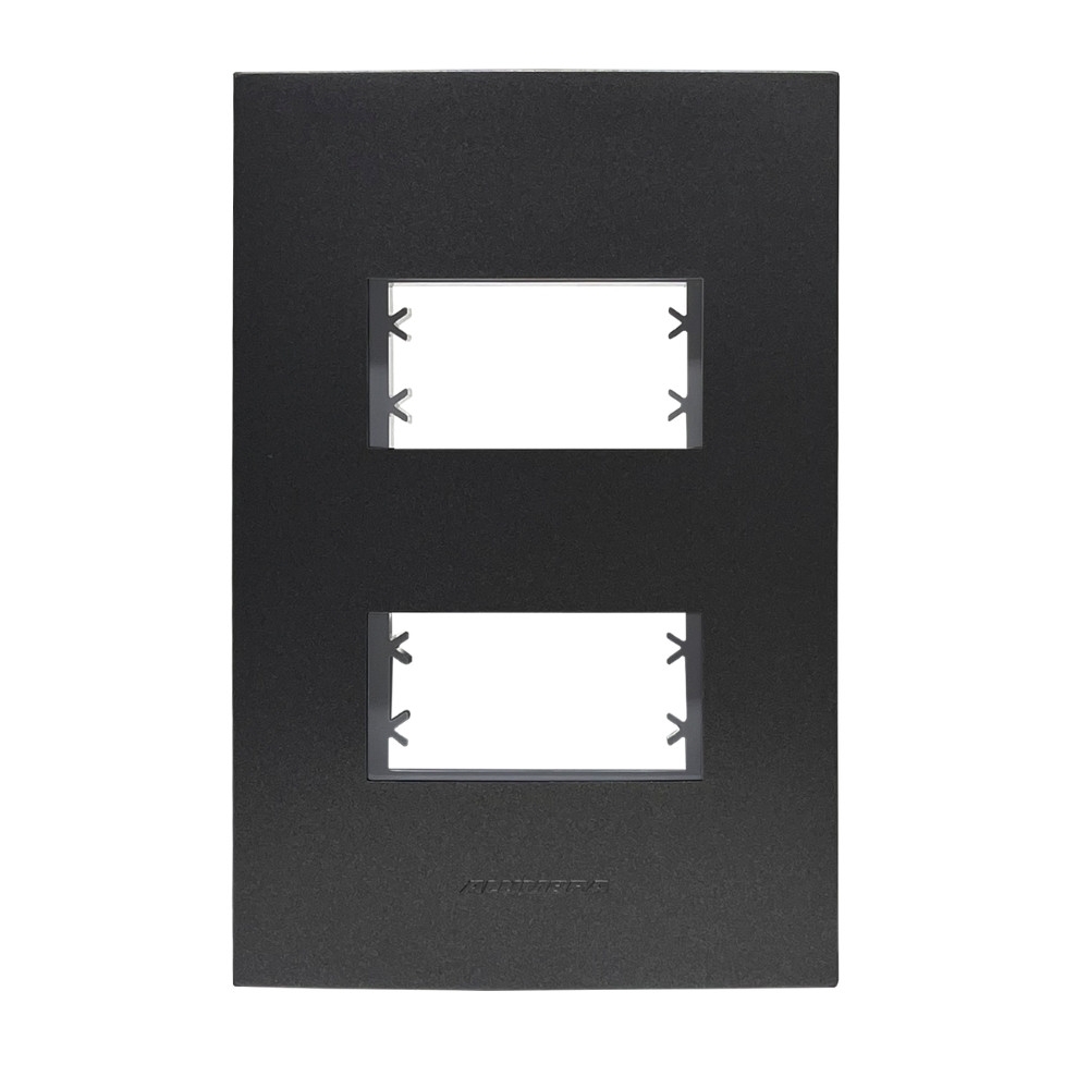 PLACA 4X2 PARA 2 MODULO GRAFITE CLASS INOVA PRO - ALUMBRA
