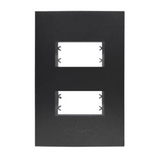PLACA 4X2 PARA 2 MODULO GRAFITE CLASS INOVA PRO - ALUMBRA