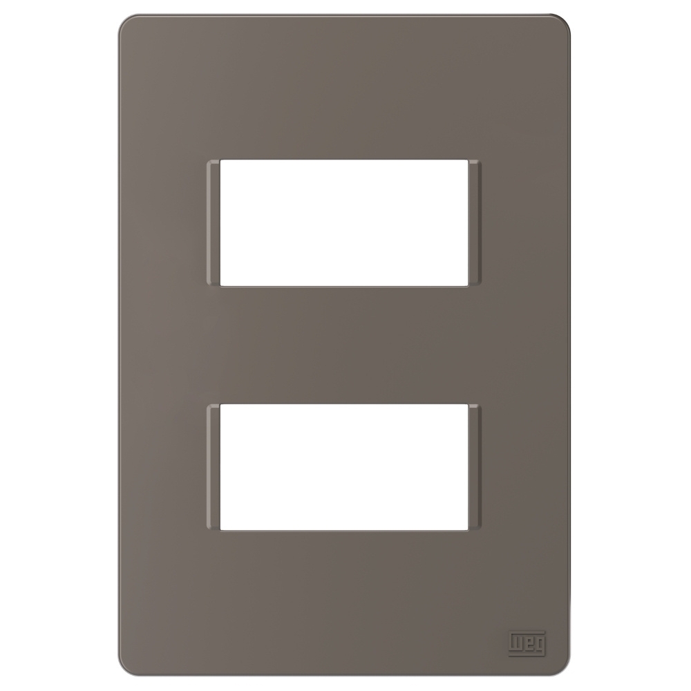 PLACA 4X2 PARA 2 POSTOS ARGILA SEM SUPORTE ESATTA - WEG