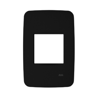 PLACA 4X2 PARA 2 POSTOS PRETO COM SUPORTE ORIGEN - ABB