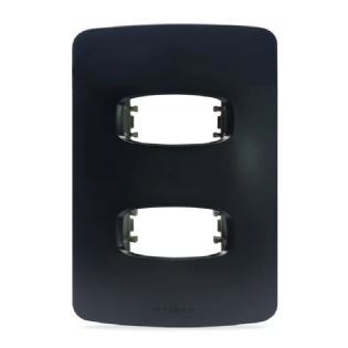 PLACA 4X2 PARA 2 POSTOS SEPARADOS COM SUPORTE PRETO GRACIA MAXX - ALUMBRA