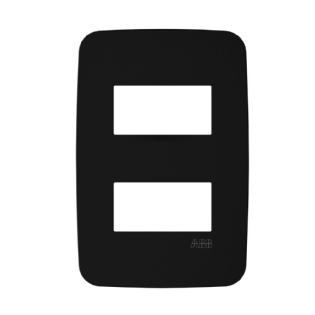 PLACA 4X2 PARA 2 POSTOS SEPARADOS PRETO COM SUPORTE ORIGEN - ABB