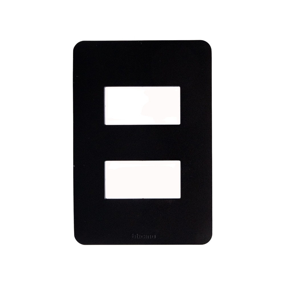 PLACA 4X2 PARA 2 POSTOS SEPARADOS PRETO SEM SUPORTE MATIXGO - BTICINO