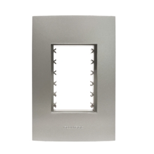 PLACA 4X2 PARA 3 POSTOS JUNTOS COM SUPORTE CLASS TITANIUM INOVA PRO - ALUMBRA