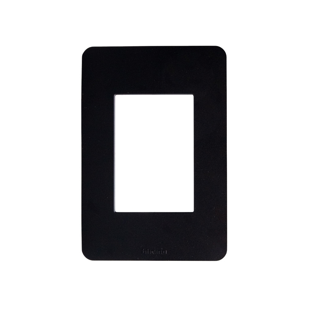 PLACA 4X2 PARA 3 POSTOS PRETO SEM SUPORTE MATIXGO - BTICINO