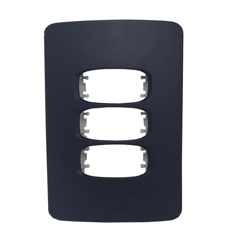 PLACA 4X2 PARA 3 POSTOS SEPARADOS COM SUPORTE PRETO GRACIA MAXX - ALUMBRA