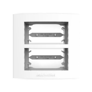 PLACA 4X4 2 POSTOS COM SUPORTE PARA MOVEIS BRANCO INOVA PRO - ALUMBRA