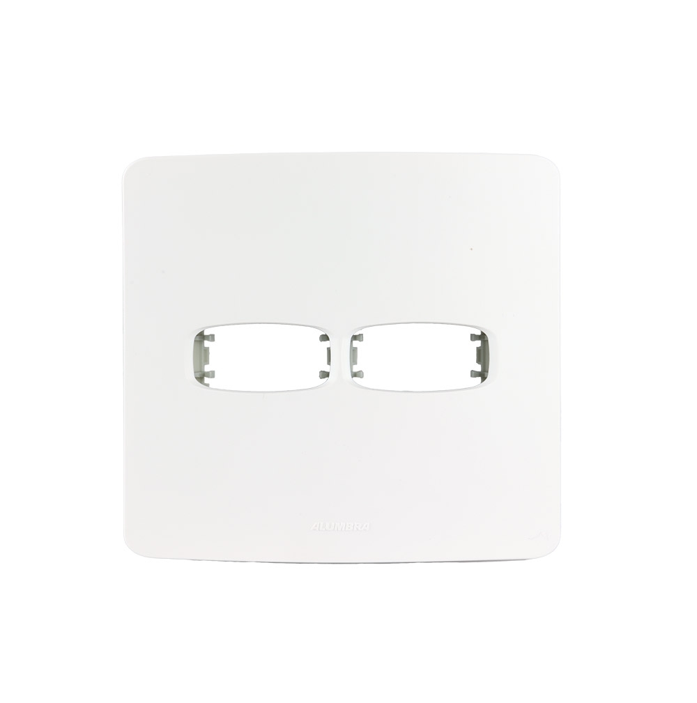 PLACA 4X4 PARA 2 POSTOS COM SUPORTE BRANCO GRACIA MAXX - ALUMBRA