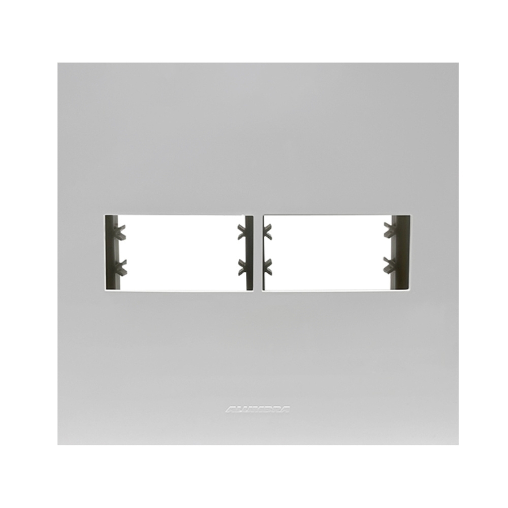 PLACA 4X4 PARA 2 POSTOS COM SUPORTE BRANCO INOVA PRO - ALUMBRA