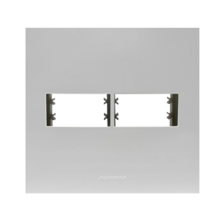 PLACA 4X4 PARA 2 POSTOS COM SUPORTE BRANCO INOVA PRO - ALUMBRA