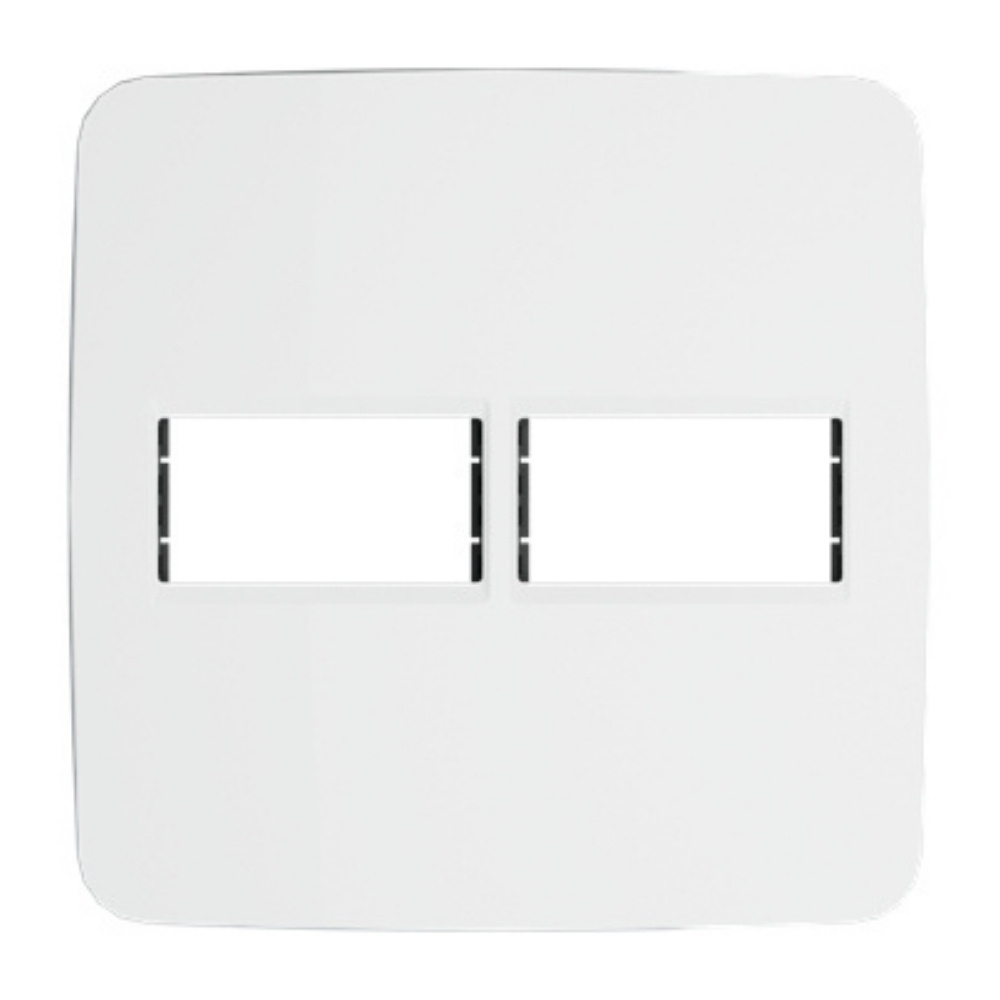 PLACA 4X4 PARA 2 POSTOS SEPARADOS BRANCO COM SUPORTE ORIGEN - ABB