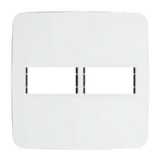 PLACA 4X4 PARA 2 POSTOS SEPARADOS BRANCO COM SUPORTE ORIGEN - ABB