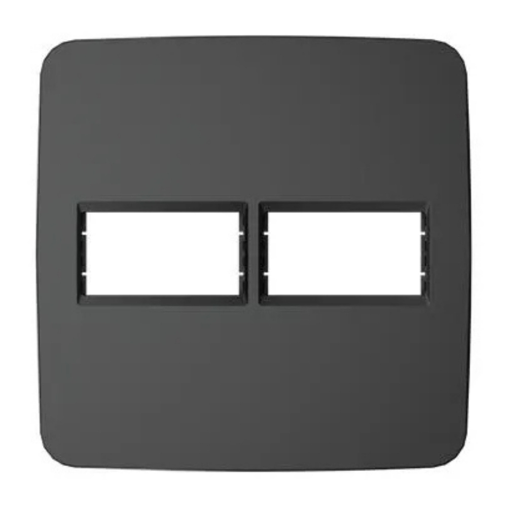 PLACA 4X4 PARA 2 POSTOS SEPARADOS PRETO COM SUPORTE ORIGEN - ABB
