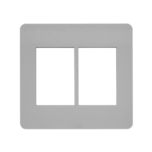 PLACA 4X4 PARA 3+3 POSTOS CINZA SEM SUPORTE MATIXGO - BTICINO
