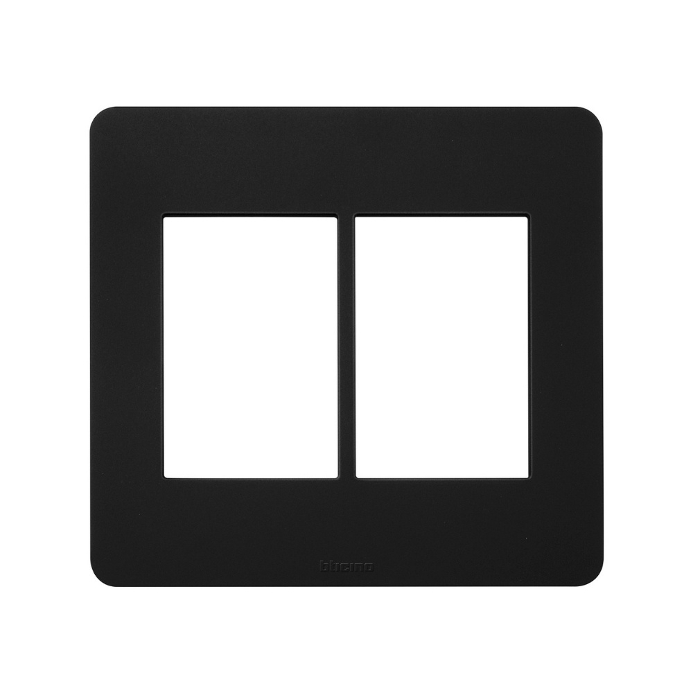 PLACA 4X4  PARA 3+3 POSTOS PRETO SEM SUPORTE MATIXGO - BTICINO