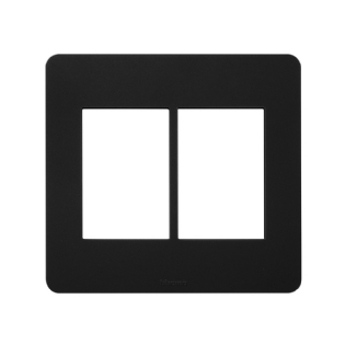 PLACA 4X4  PARA 3+3 POSTOS PRETO SEM SUPORTE MATIXGO - BTICINO