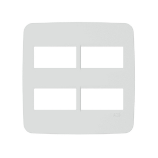 PLACA 4X4 PARA 4 POSTOS SEPARADOS BRANCO COM SUPORTE ORIGEN - ABB