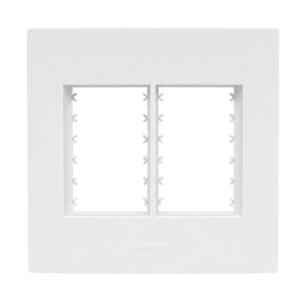 PLACA 4X4 PARA 6 POSTOS COM SUPORTE BRANCO INOVA PRO - ALUMBRA