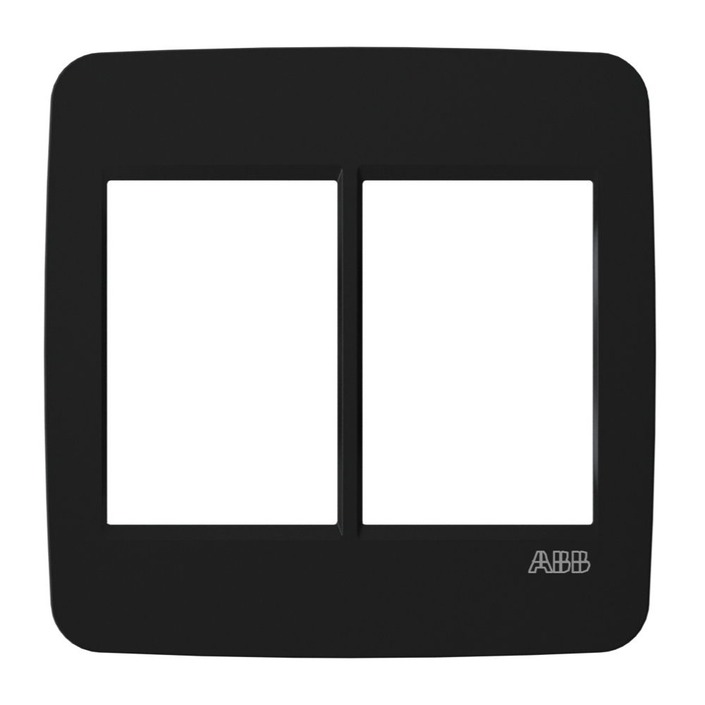 PLACA 4X4 PARA 6 POSTOS SEPARADOS PRETO COM SUPORTE ORIGEN - ABB