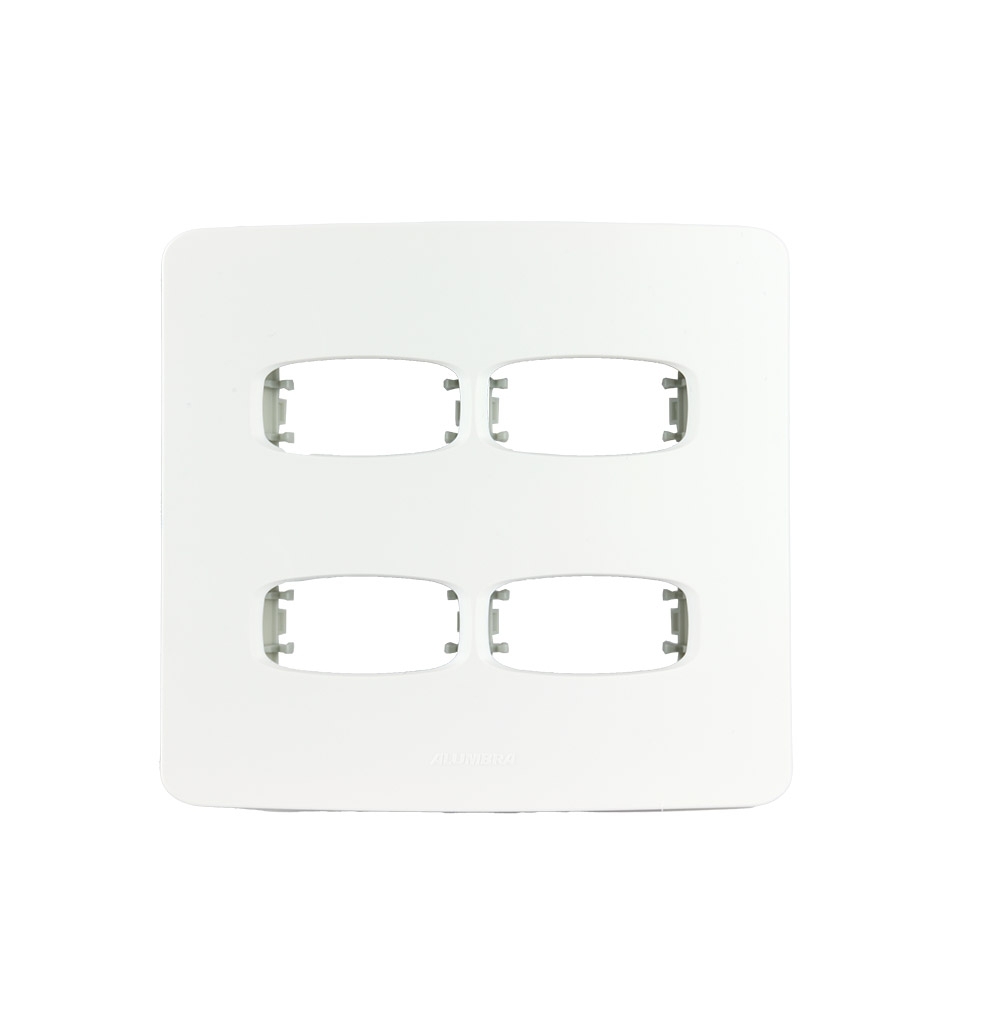 PLACA 4X4 PARA POSTOS SEPARADOS COM SUPORTE BRANCO GRACIA MAXX - ALUMBRA