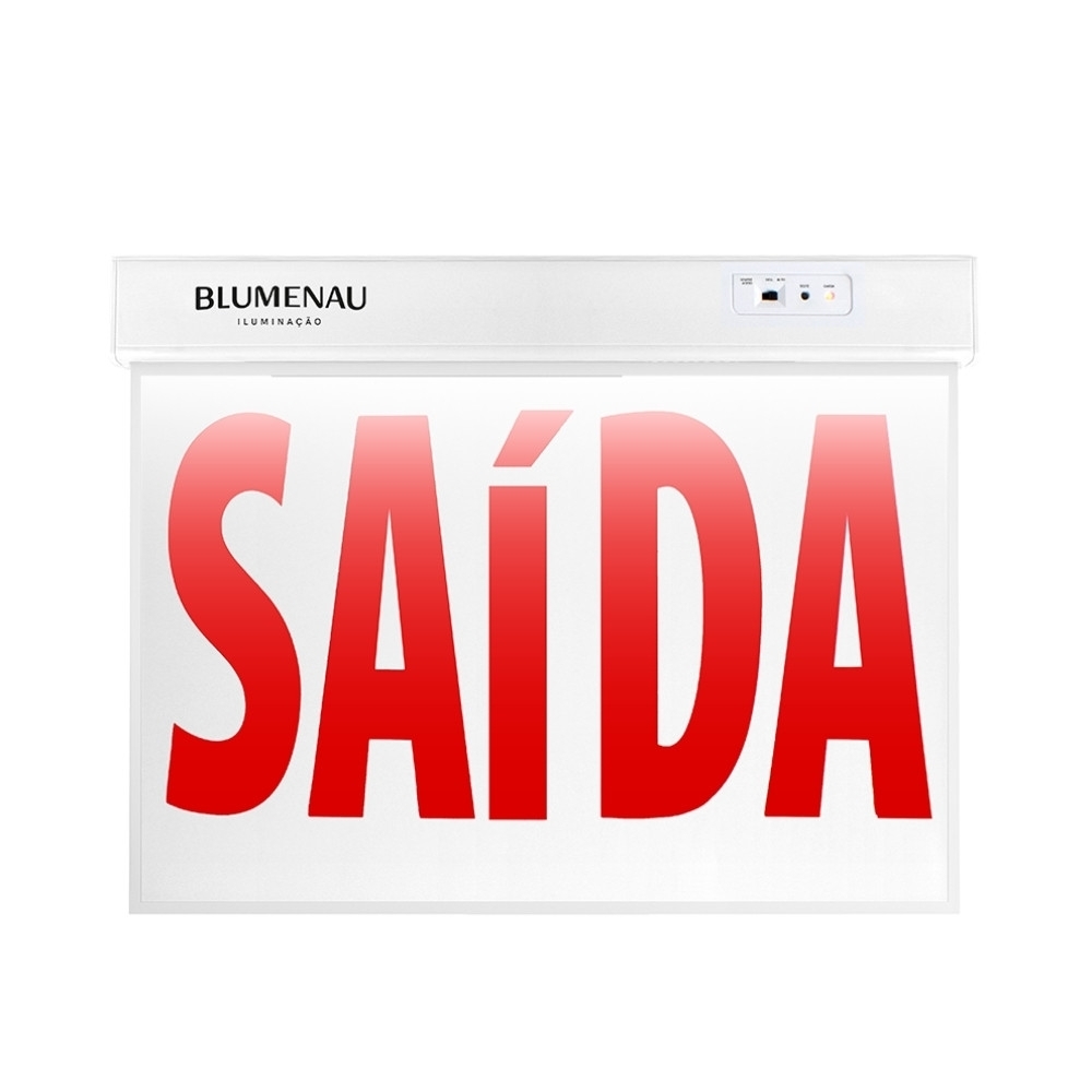 PLACA DE SAIDA LED 1 FACE VERMELHO 2W BIVOLT - BLUMENAU