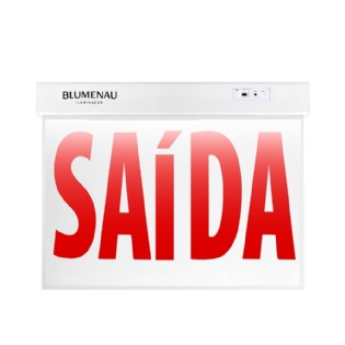 PLACA DE SAIDA LED 1 FACE VERMELHO 2W BIVOLT - BLUMENAU