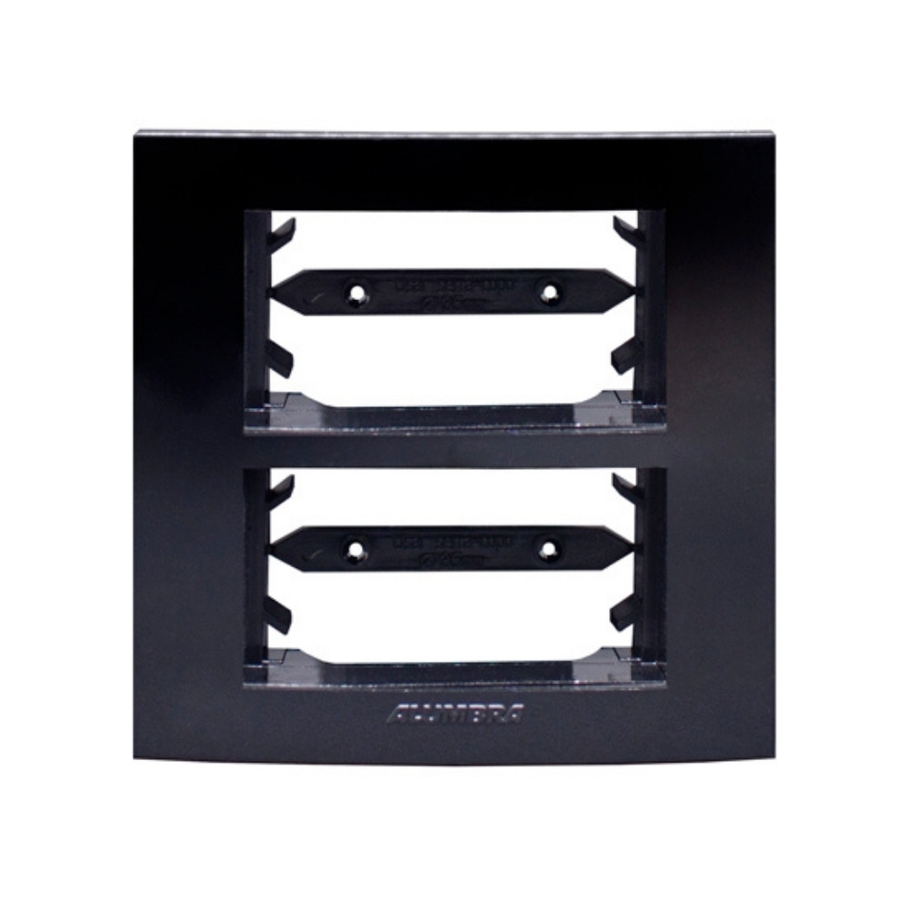 PLACA PARA 2 POSTOS CLASS COM SUPORTE PRETO PARA MOVEIS INOVA PRO - ALUMBRA