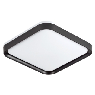 PLAFON LED TORONTO 36W AJUSTAVEL 3000K 4000K 6000K 2650LM PRETO 40CM QUADRADO - HEVVY