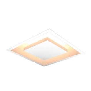 PLAFON LED CAVITY EMBUTIR 36W BIVOLT LUZ AMARELA 3000K BRANCO 50X50