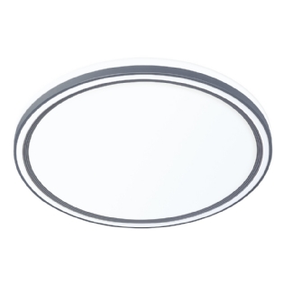 PLAFON LED GENOVA 20W 3000K/4000K/6000K CINZA 30CM REDONDO- HEVVY