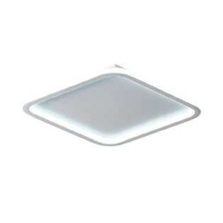 PLAFON LED SLIN 60W LUZ AMARELA/NEUTRA/BRANCO ACRILICO BRANCO QUADRADO - HEVVY