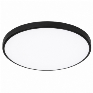 PLAFON LED VERONA 20W 3000K 4000K 6000K PRETO 26CM REDONDO - HEVVY