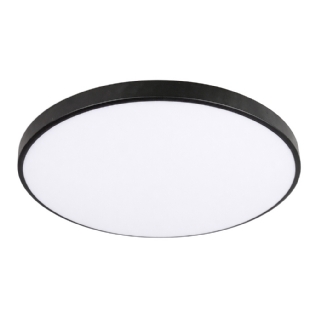 PLAFON LED VERONA 31W 3000K 4000K 6000K PRETO 37CM REDONDO - HEVVY