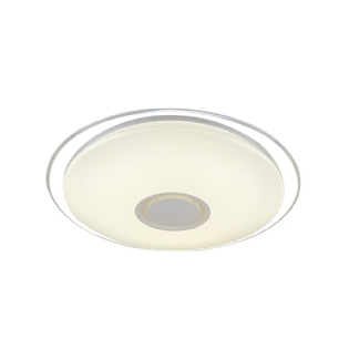 PLAFON LED VOX BIVOLT 45CM 30W RGB BLUETOOTH DE SOBREPOR REDONDO BRANCO - HEVVY