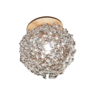 PLAFON PARA 1 LAMPADA G9 CRISTAL IRIS 17X15CM REDONDO - LAMPLUZ