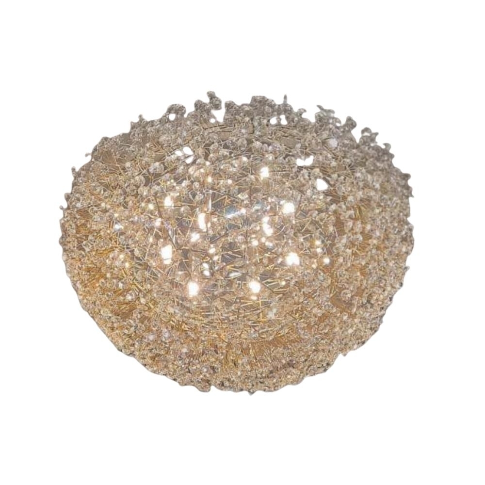 PLAFON PARA 4 LAMPADA G9 CRISTAL 40X20CM - LAMPLUZ