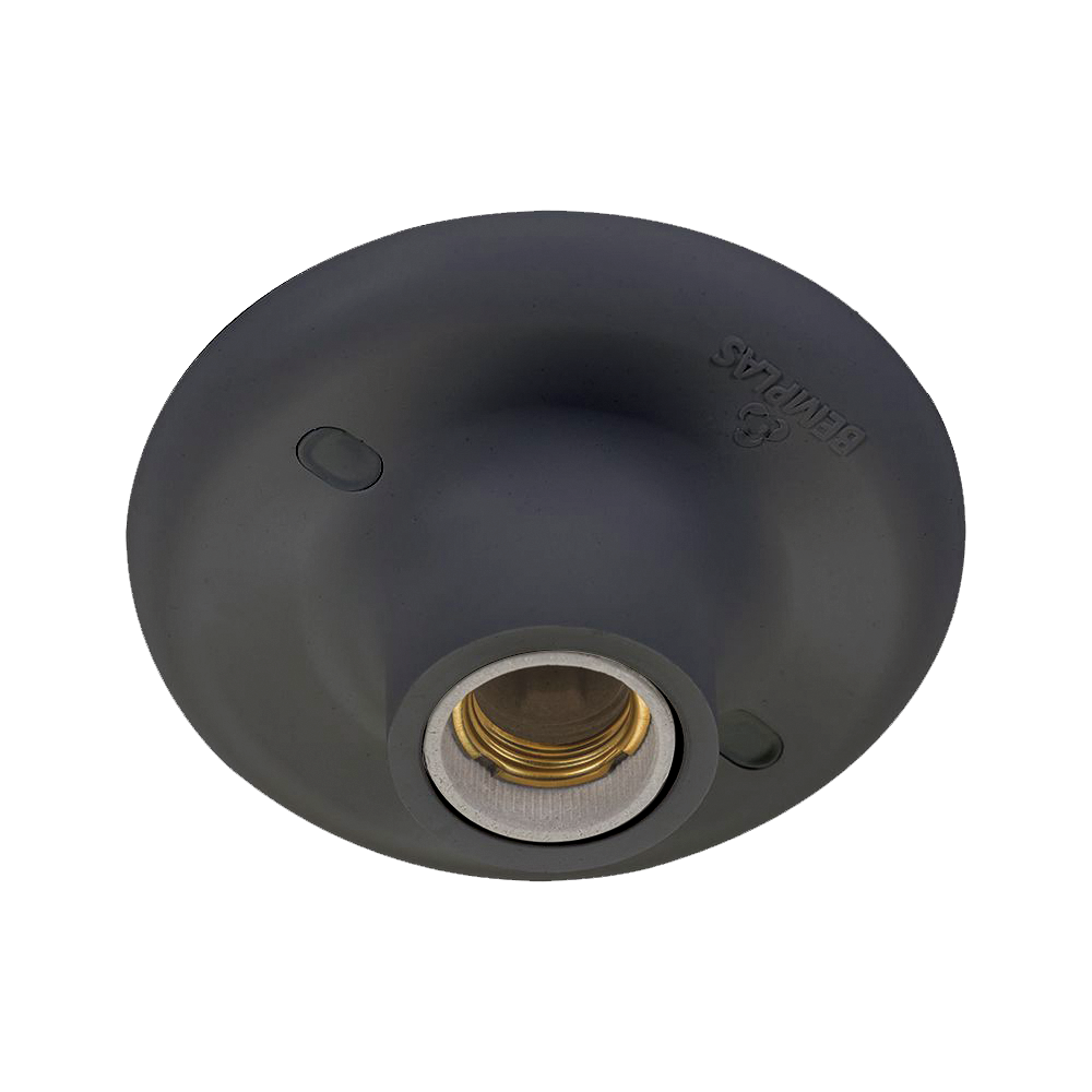 PLAFONIER COM SOQUETE PORCELANA PARA 1 LAMPADA E27 PRETO - KIN LIGHT