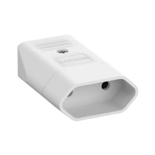 PLUG FEMEA 2 POLOS 10A 250V BRANCO - SOPRANO