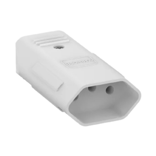 PLUG FEMEA 2 POLOS + TERRA 10A 250V BRANCO - SOPRANO