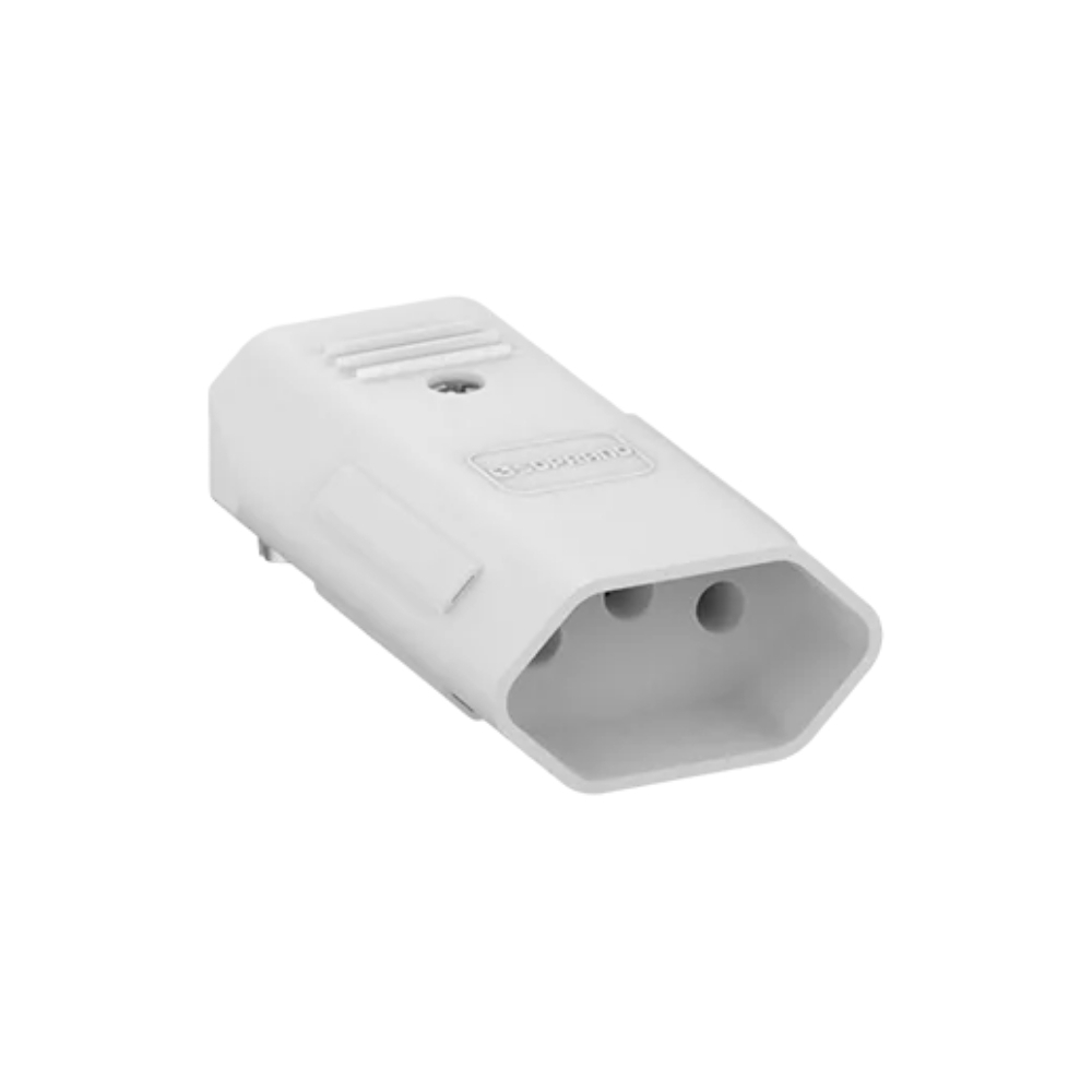 PLUG FEMEA 2 POLOS + TERRA 20A 250V BRANCO - SOPRANO