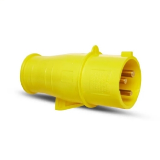 PLUG INDUSTRIAL 2P+T 32A 110/130V AMARELO 4H - STECK