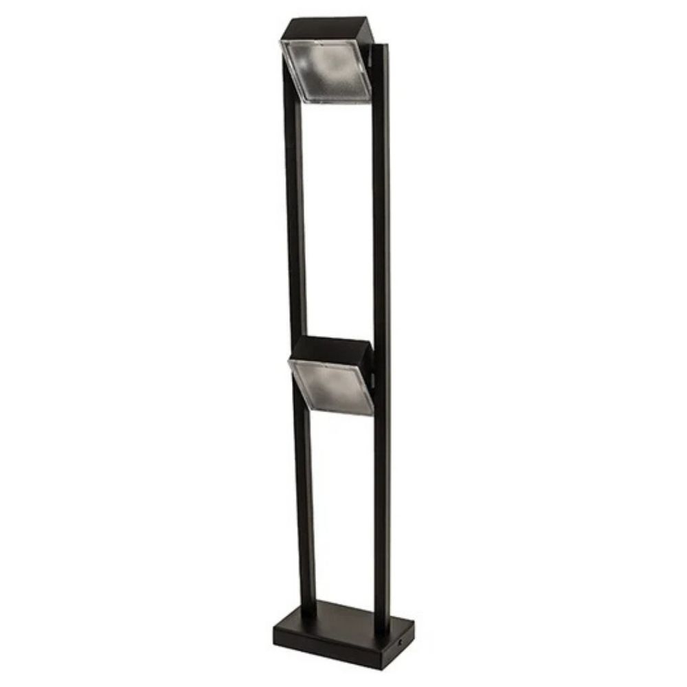 POSTE LED TUBO 2P ARTICULADO 60CM 3,6W BIVOLT LUZ AMARELA 3000K PRETO - IDEAL LUSTRES