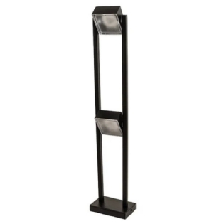 POSTE LED TUBO 2P ARTICULADO 60CM 3,6W BIVOLT LUZ AMARELA 3000K PRETO - IDEAL LUSTRES