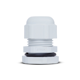 PRENSA CABO PG29 ROSCA CURTA CINZA - STECK