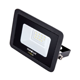 PROJETOR LED 10W BIVOLT LUZ BRANCA 6500K 675LM SENSOR PRESENCA - OUROLUX